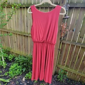 Fuchsia Sleeveless Midi Dress